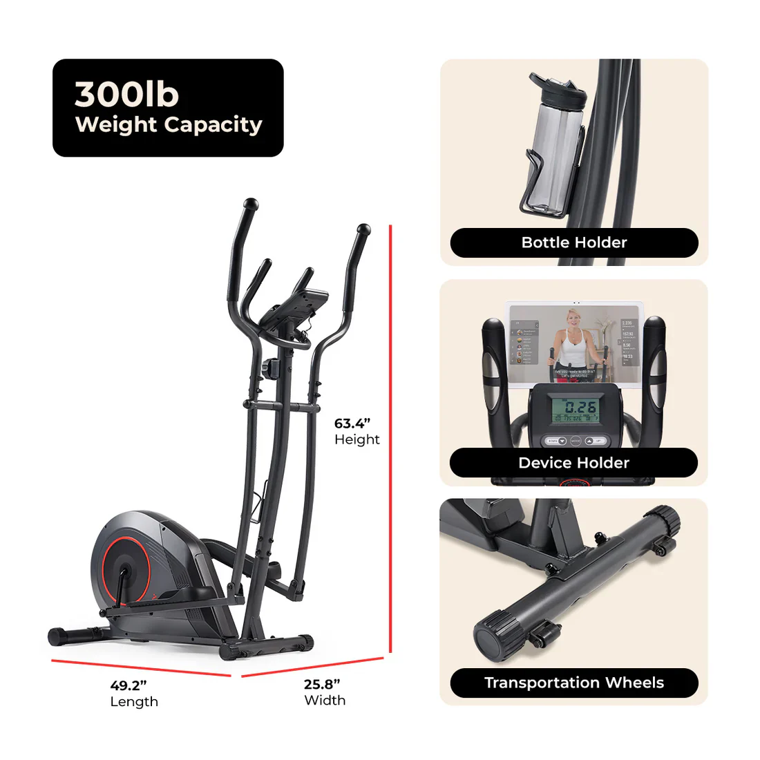 16-Level Smart Magnetic Resistance Elliptical - Image 8