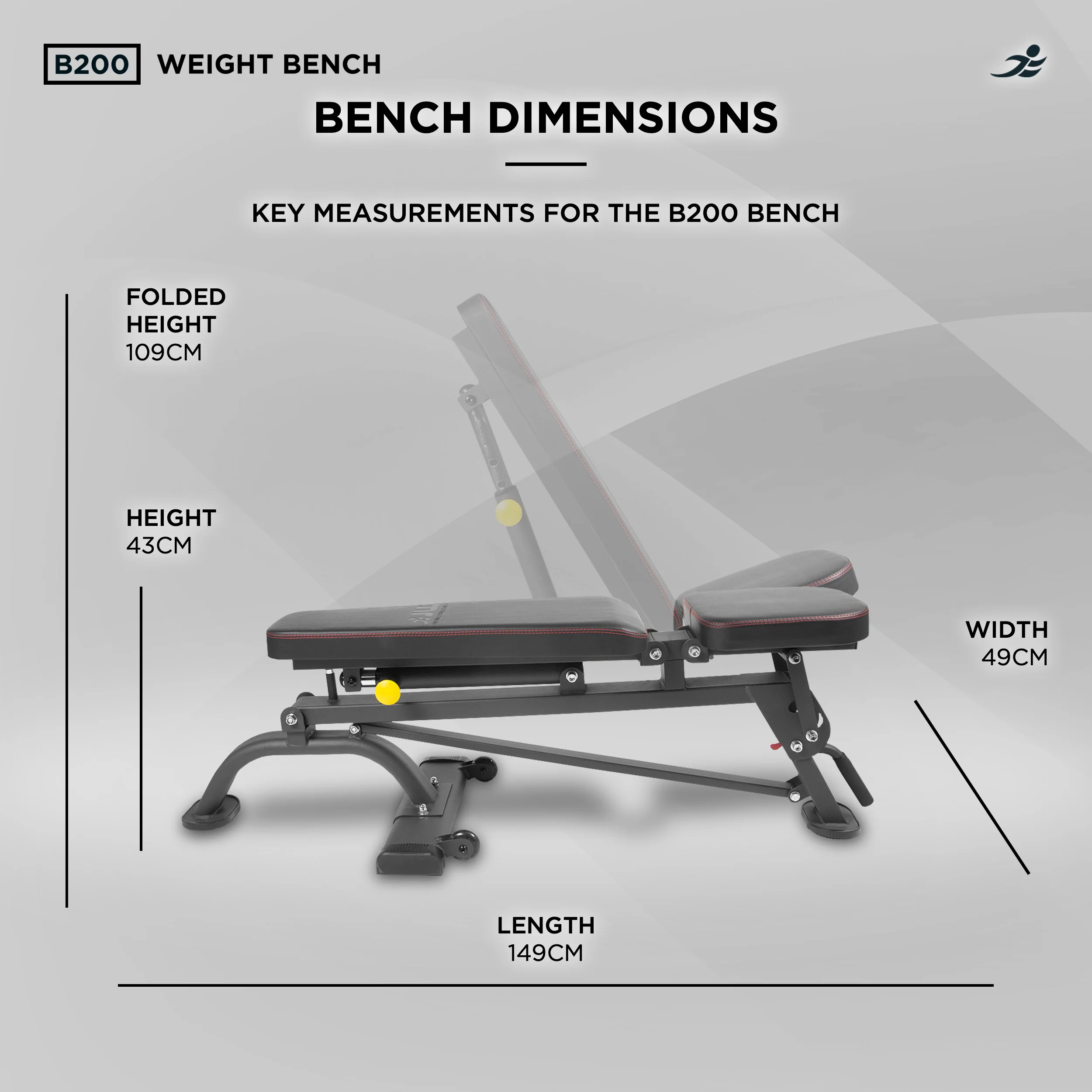B200 Adjustable Weight Bench - Image 10