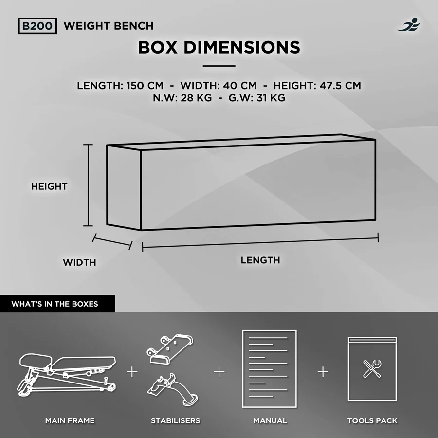 B200 Adjustable Weight Bench - Image 11