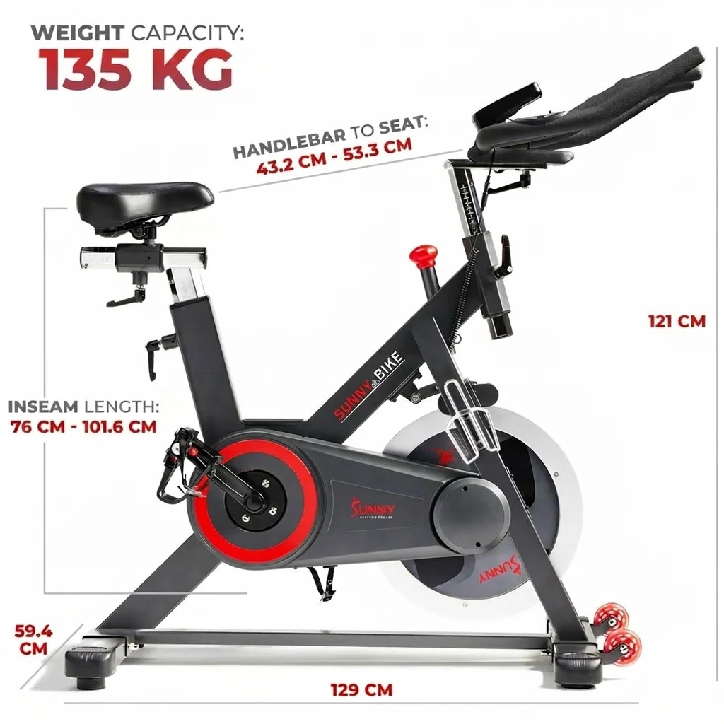 Premium Smart Magnetic Belt Drive Indoor Cycling Exercise Bike - Image 11