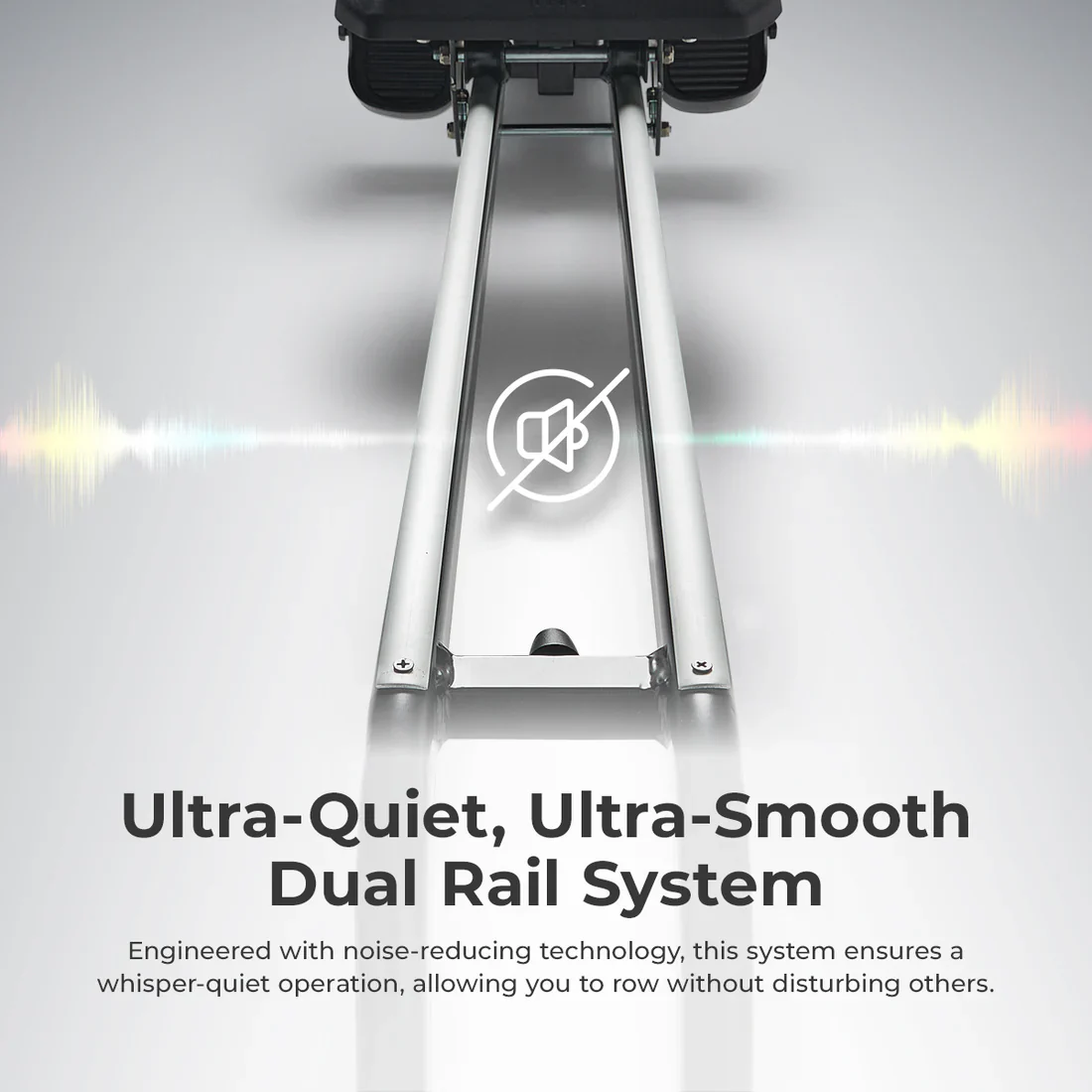 Premium Smart Ultra Quiet Dual Slide Rail Magnetic Rowing Machine - Image 3