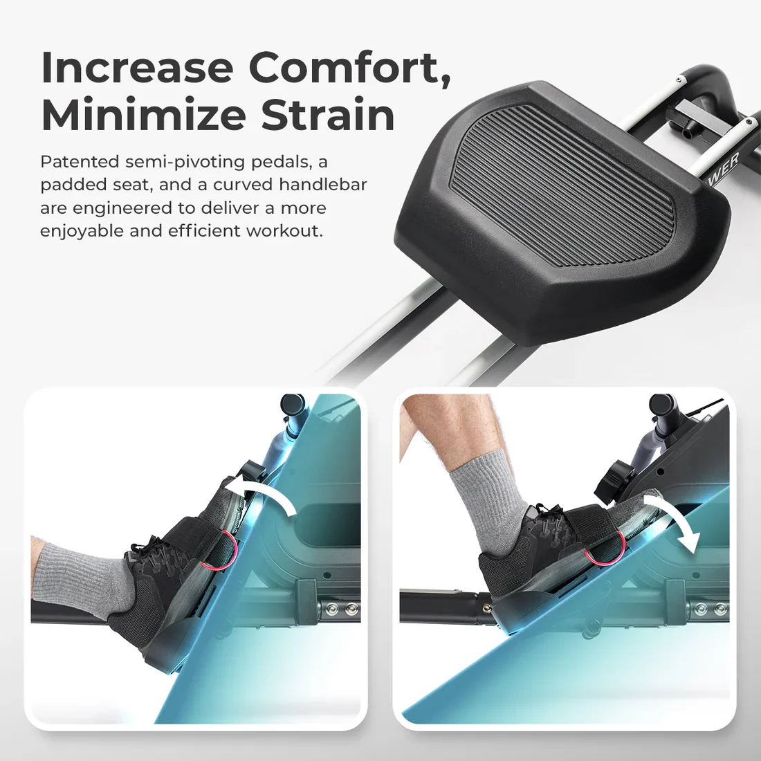 Premium Smart Ultra Quiet Dual Slide Rail Magnetic Rowing Machine - Image 7