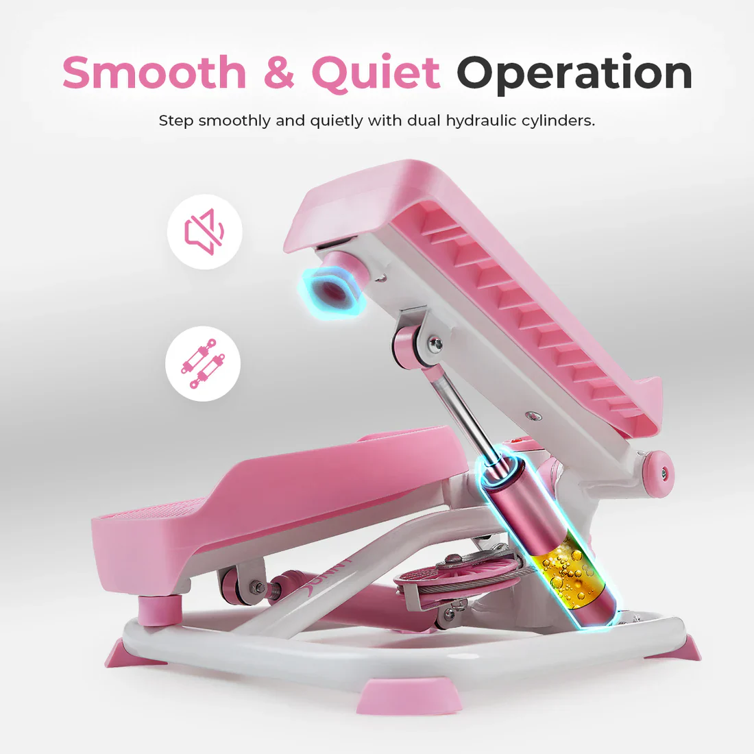 Smart Pink Mini Stepper With Resistance Bands - Image 7