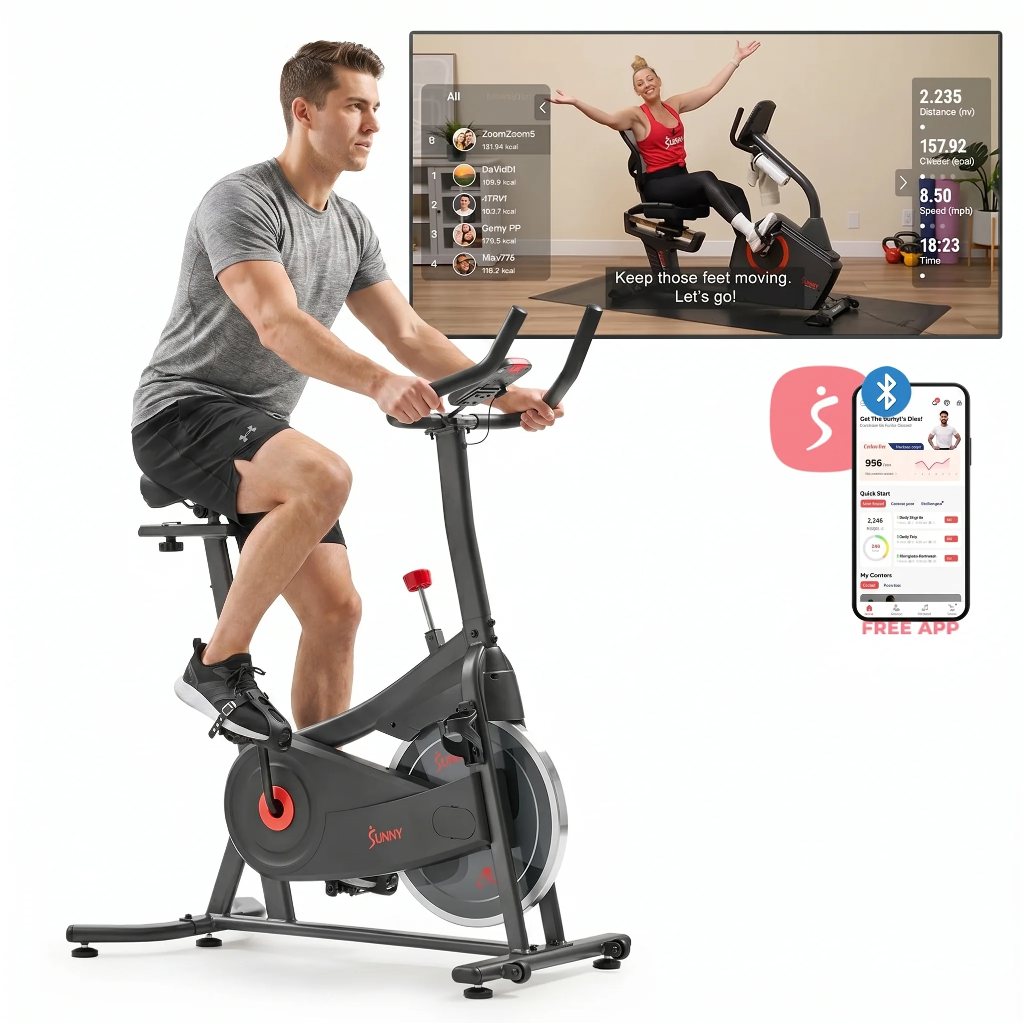 Active 100 Smart Magnetic Cycling Exercise Bike - Image 11