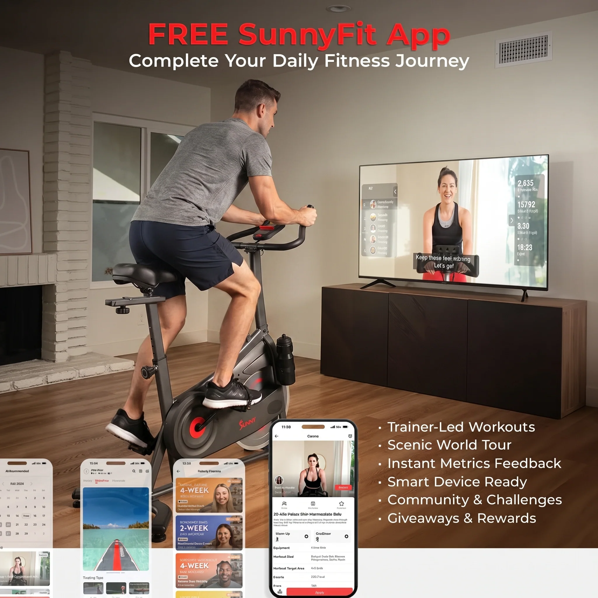 Active 100 Smart Magnetic Cycling Exercise Bike - Image 5
