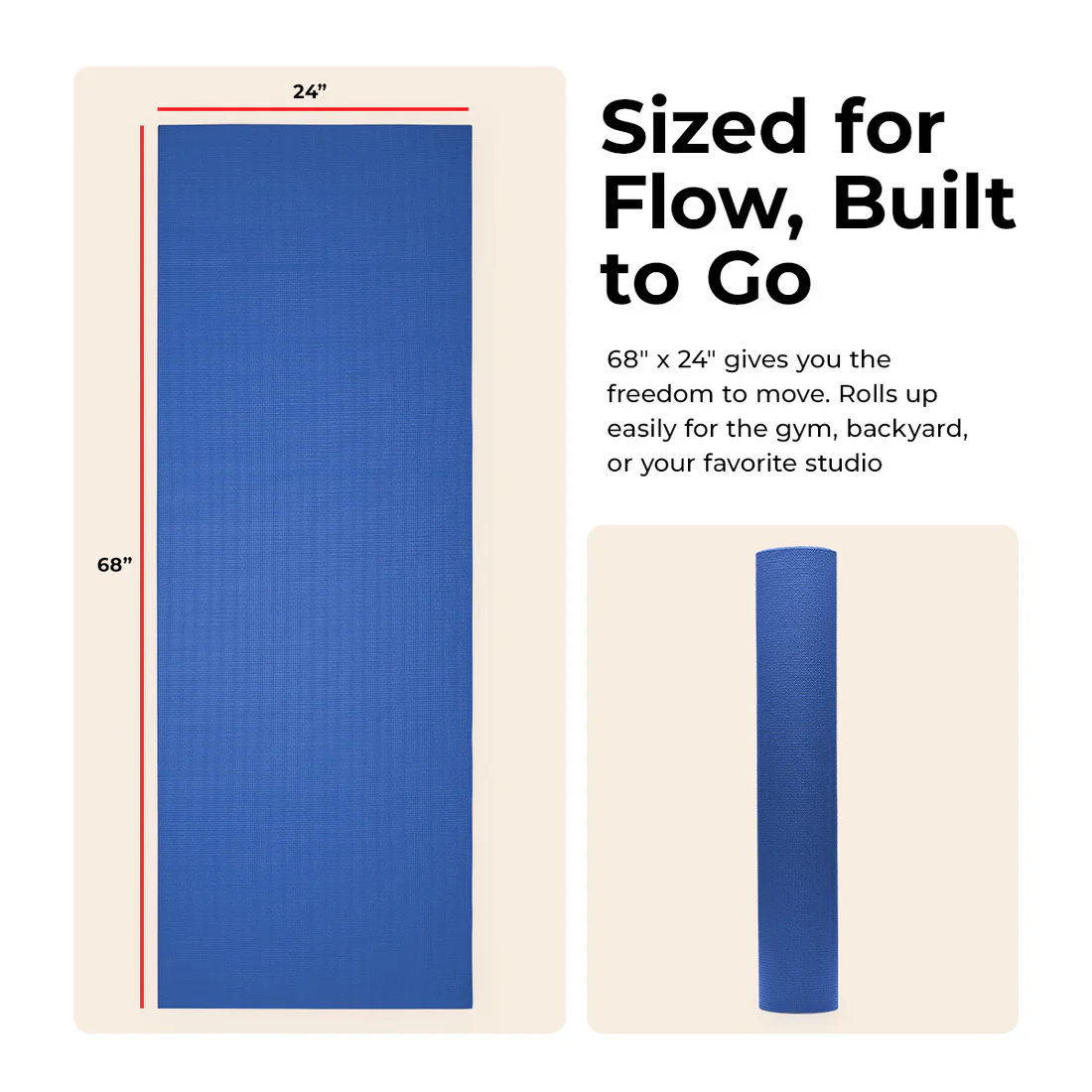 Sunny Health & Fitness High-Density Yoga Mat - Image 6