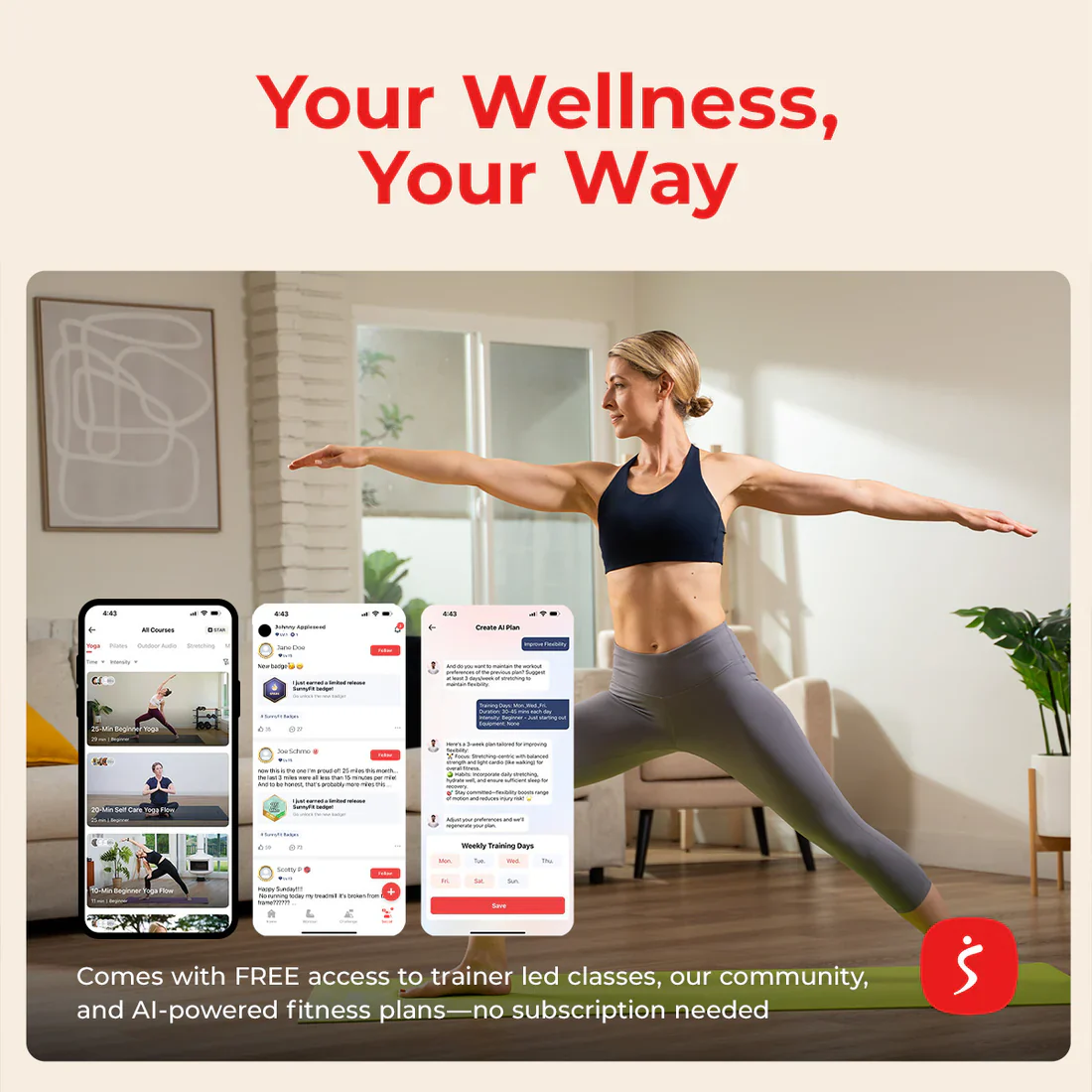 Sunny Health & Fitness High-Density Yoga Mat - Image 7