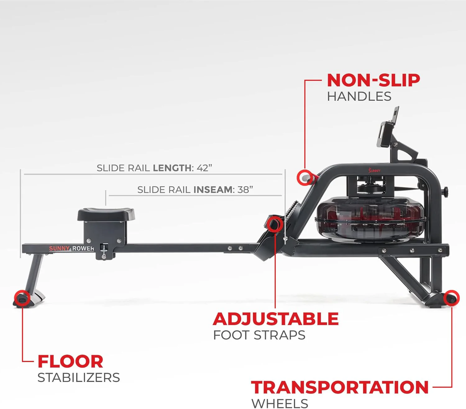 Obsidian Surge Smart Water Rowing Machine - Image 7