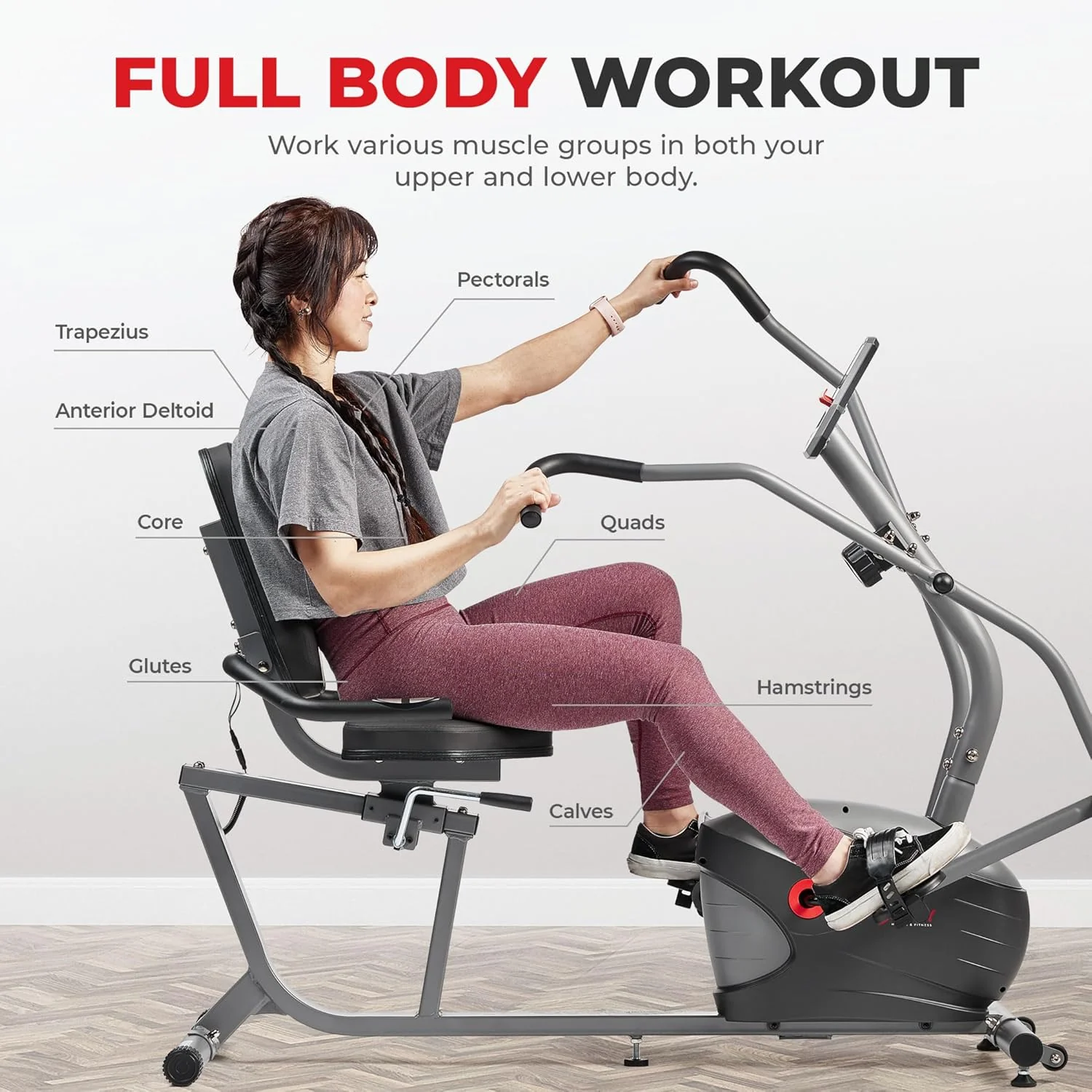 Performance Interactive Recumbent Bike with Arm Exerciser - Image 6