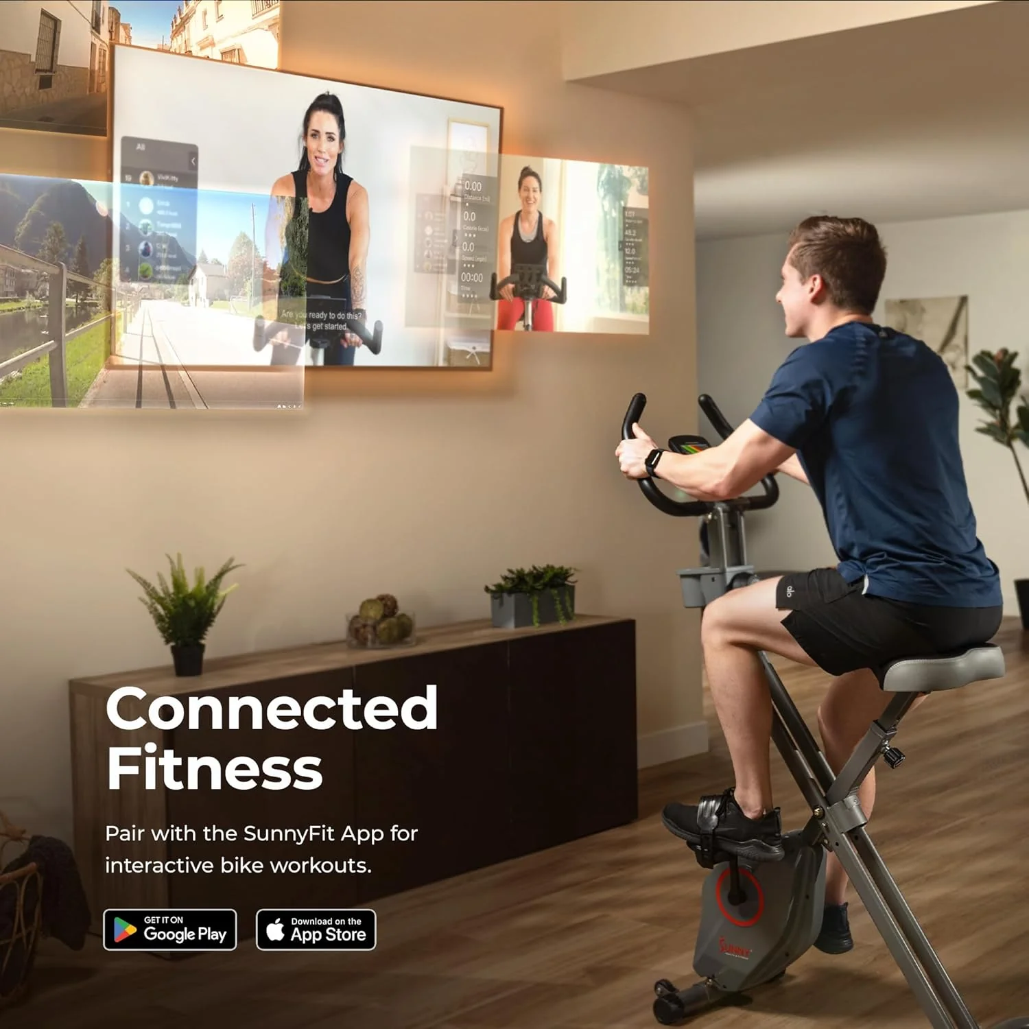 Foldable Magnetic Exercise X-Bike - Image 6
