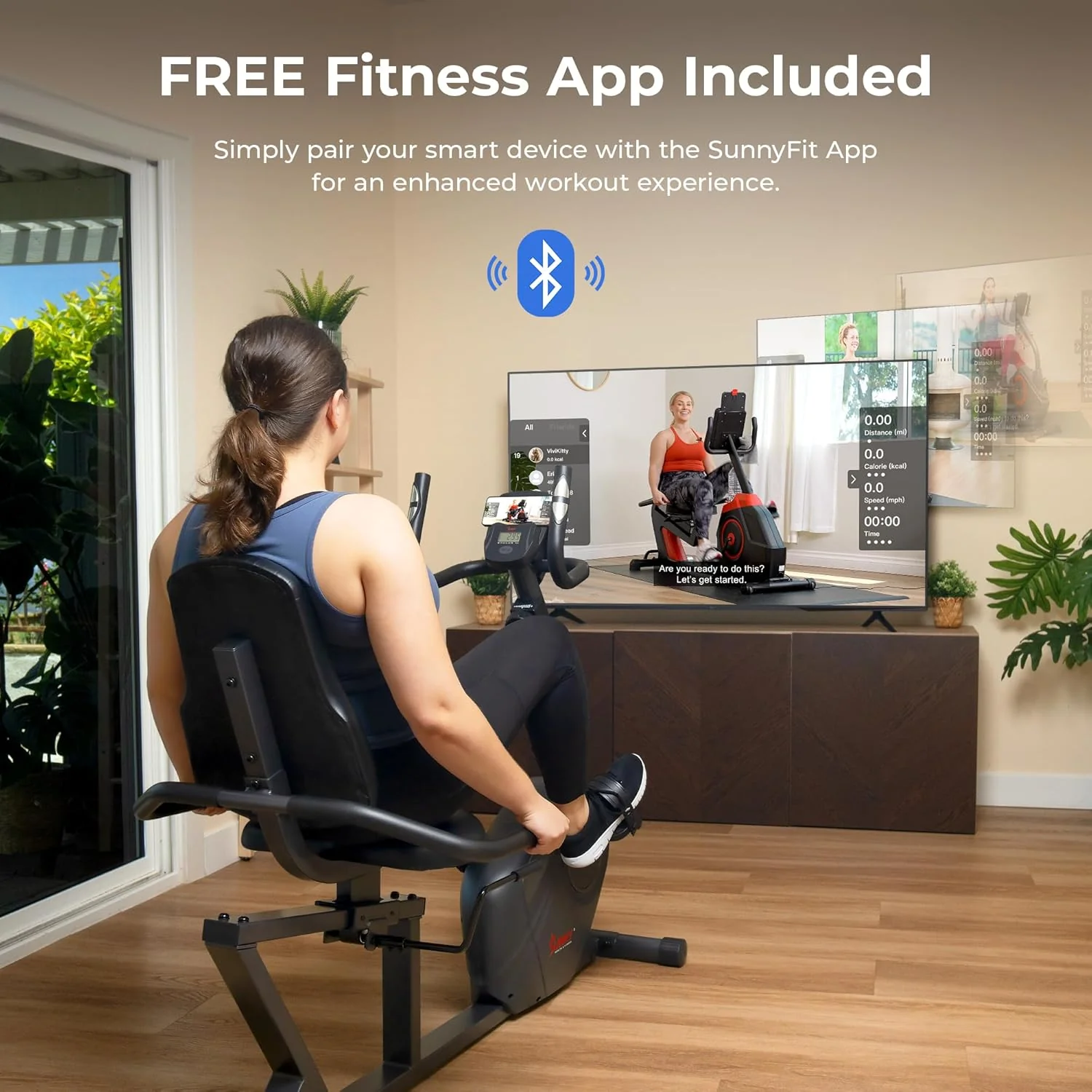 Heavy-Duty Recumbent Bike w/Wide Cushioned Seat & Back - Image 7